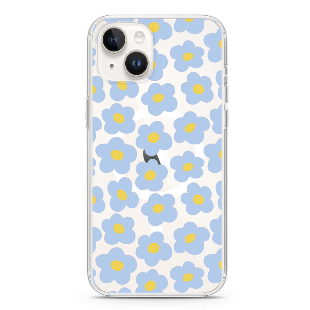 Flowers Pattern iPhone 13 MagSafe Compatible Ultra Clear Case