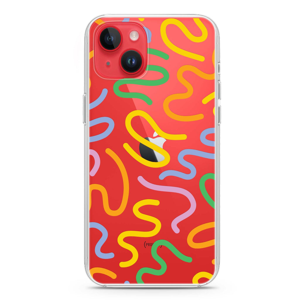 Abstract Doodles iPhone 14 Plus Ultra Clear Case