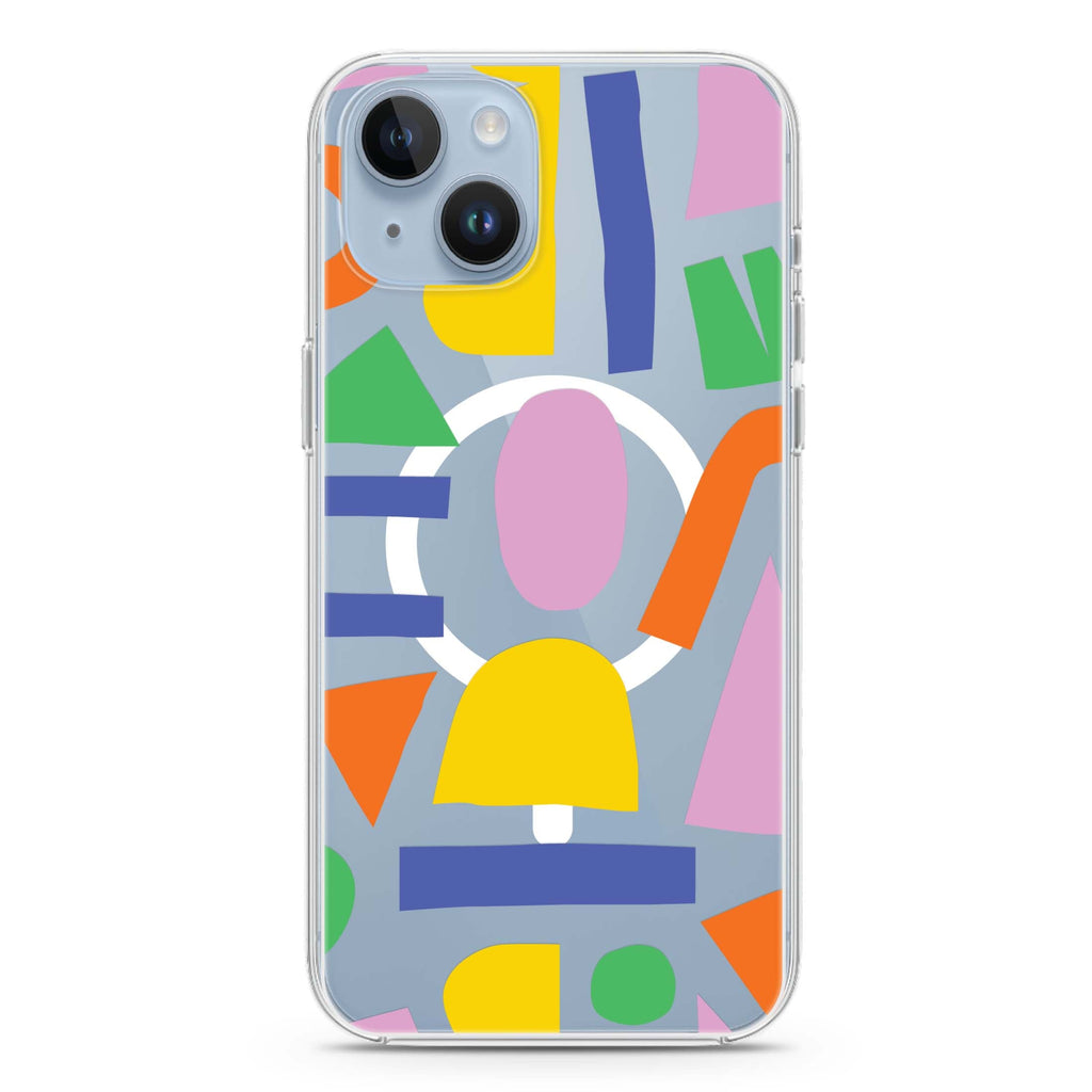 Abstract Doodles iPhone 13 MagSafe Compatible Ultra Clear Case