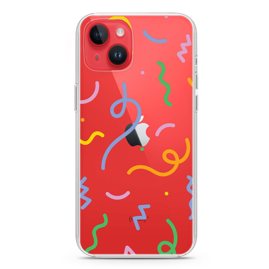 Abstract Doodles iPhone 14 Plus Ultra Clear Case