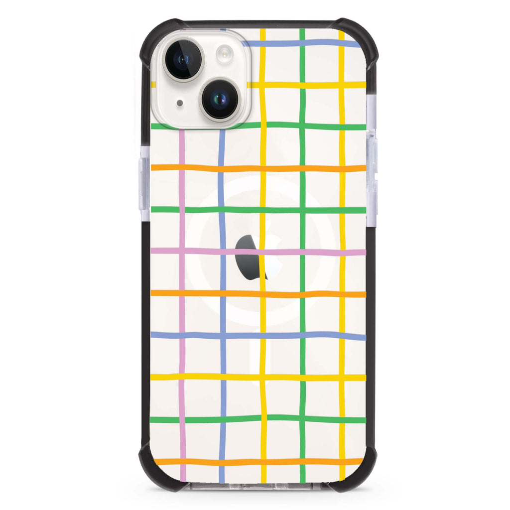 Abstract Doodles Pattern iPhone 14 MagSafe Compatible Ultra Shockproof Case