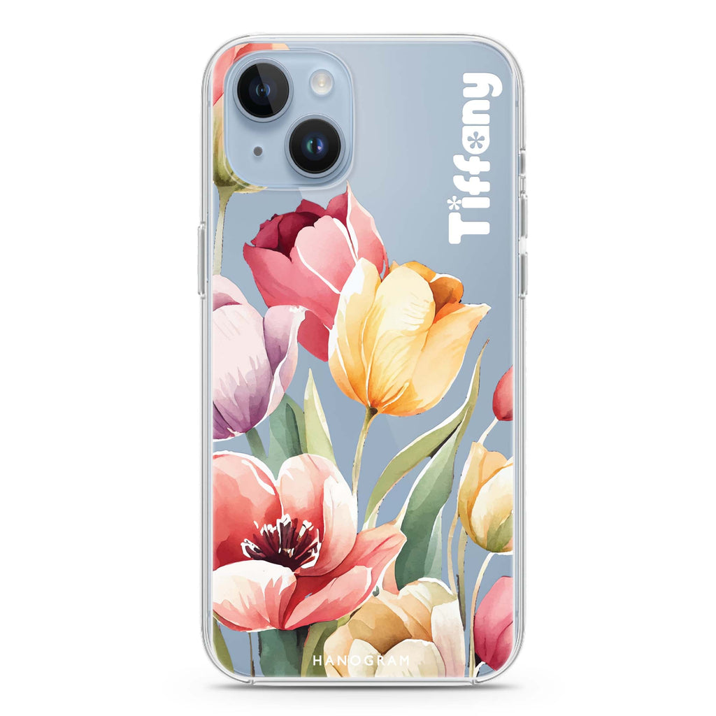 Watercolor tulip iPhone 14 Ultra Clear Case