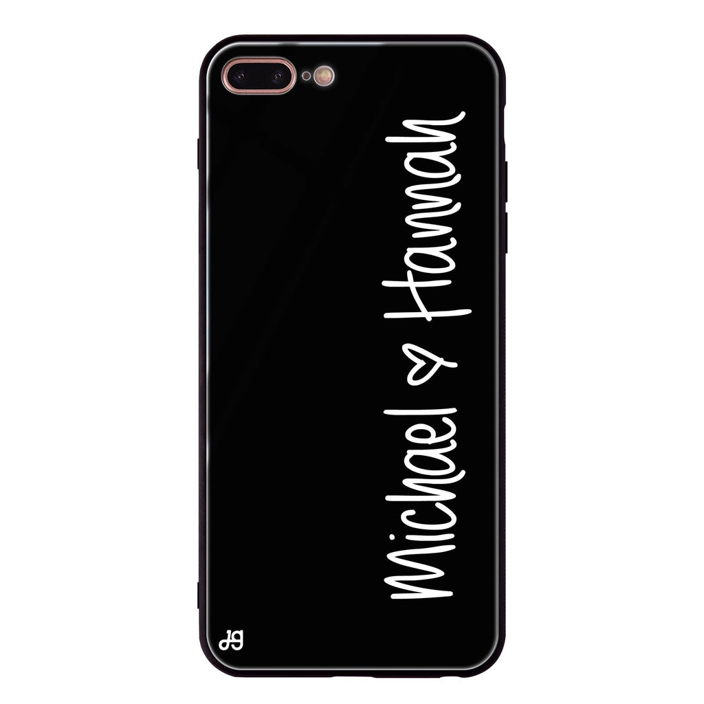 Vertical Names iPhone 7 Plus Glass Case